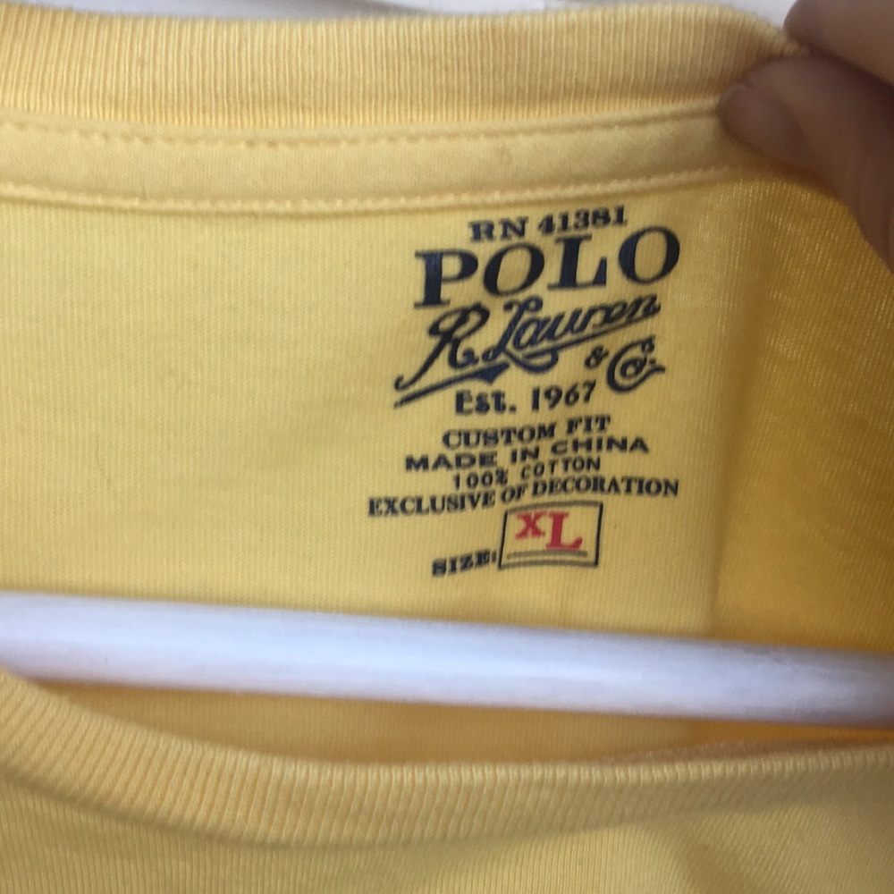 POLO Ralph Lauren custom fit yellow tee - Picture 3 of 4